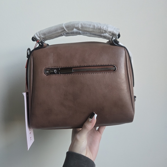 FOXLOVER Small Leather Crossbody Bags Shoulder Bag Top Handle Mini Handbag Purse - Picture 2 of 5